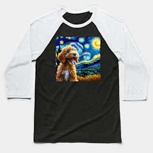 Starry Lagotto Romagnolo Portrait - Dog Portrait Baseball T-Shirt